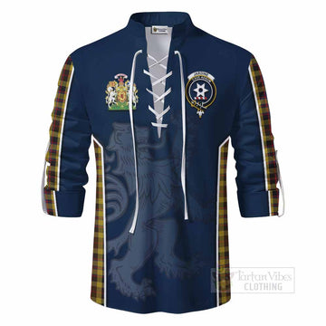 Jardine Tartan Ghillie Kilt Shirt with Family Crest and Lion Rampant Vibes Sport Style - Tartan Vibes Clothing