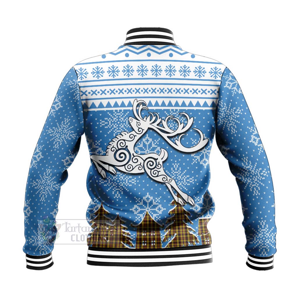 Jardine Clan Christmas Baseball Jacket Celtic Reindeer Style - Tartan Vibes Clothing