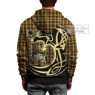 Jardine Tartan Hoodie with Family Crest Celtic Wolf Style - Tartan Vibes Clothing