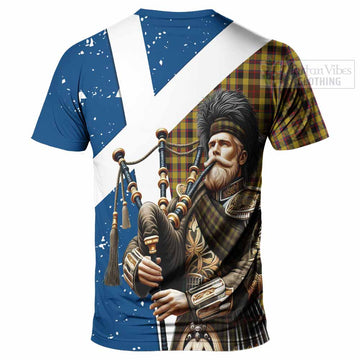 Jardine Tartan T-Shirt with Family Crest Scottish Bagpiper Vibes - Tartan Vibes Clothing