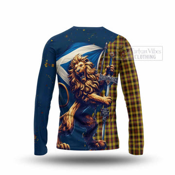 Jardine Tartan Family Crest Long Sleeve T-Shirt with Scottish Majestic Lion - Tartan Vibes Clothing