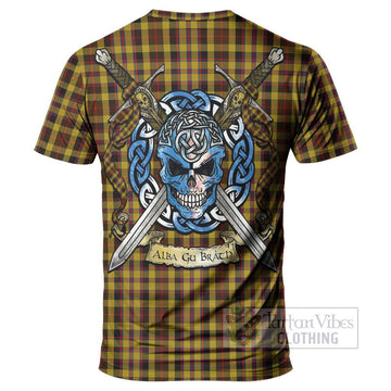Jardine Tartan T-Shirt with Family Crest Celtic Skull Style - Tartan Vibes Clothing