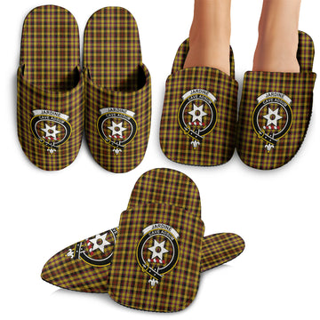 Jardine Tartan Home Slippers with Family Crest