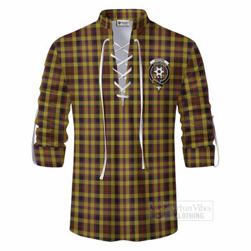 Jardine Tartan Ghillie Kilt Shirt with Family Crest DNA In Me Style - Tartan Vibes Clothing