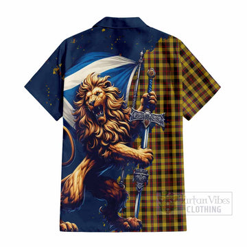 Jardine Tartan Family Crest Hawaiian Shirt with Scottish Majestic Lion - Tartan Vibes Clothing