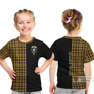 Jardine Tartan Kid T-Shirt with Family Crest and Half Of Me Style - Tartan Vibes Clothing