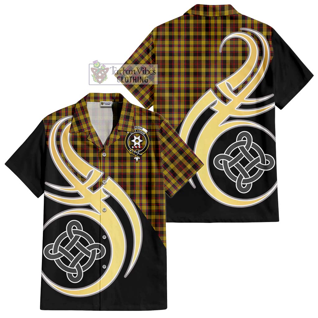 Jardine Tartan Hawaiian Shirt with Family Crest and Celtic Symbol Style - Tartan Vibes Clothing