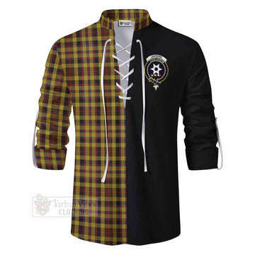 Jardine Tartan Ghillie Kilt Shirt with Family Crest and Half Of Me Style - Tartan Vibes Clothing