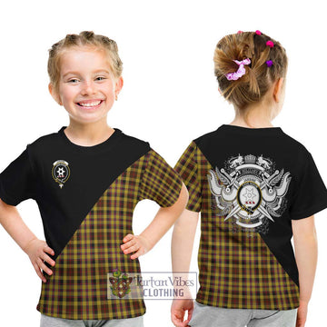 Jardine Tartan Kid T-Shirt with Family Crest and Military Logo Style - Tartan Vibes Clothing