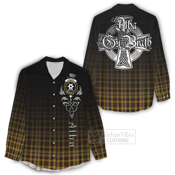 Jardine Tartan Women's Casual Shirt Featuring Alba Gu Brath Family Crest Celtic Inspired - Tartan Vibes Clothing
