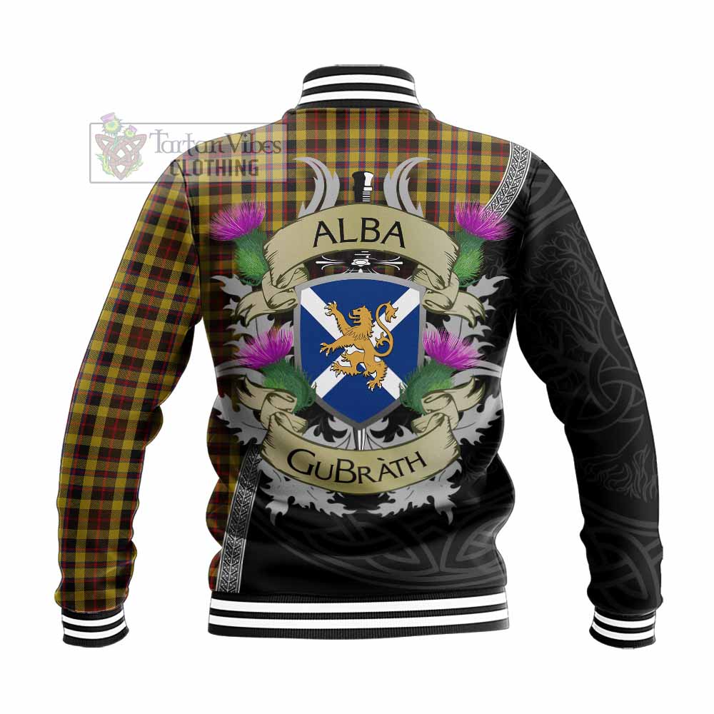 Jardine Tartan Family Crest Baseball Jacket Lion Rampant Royal Thistle Shield Celtic Inspired - Tartan Vibes Clothing