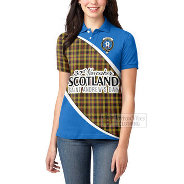 Jardine Family Crest Tartan Women's Polo Shirt Celebrate Saint Andrew's Day in Style - Tartan Vibes Clothing