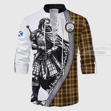 Jardine Tartan Clan Crest Ghillie Kilt Shirt with Highlander Warrior Celtic Style - Tartan Vibes Clothing