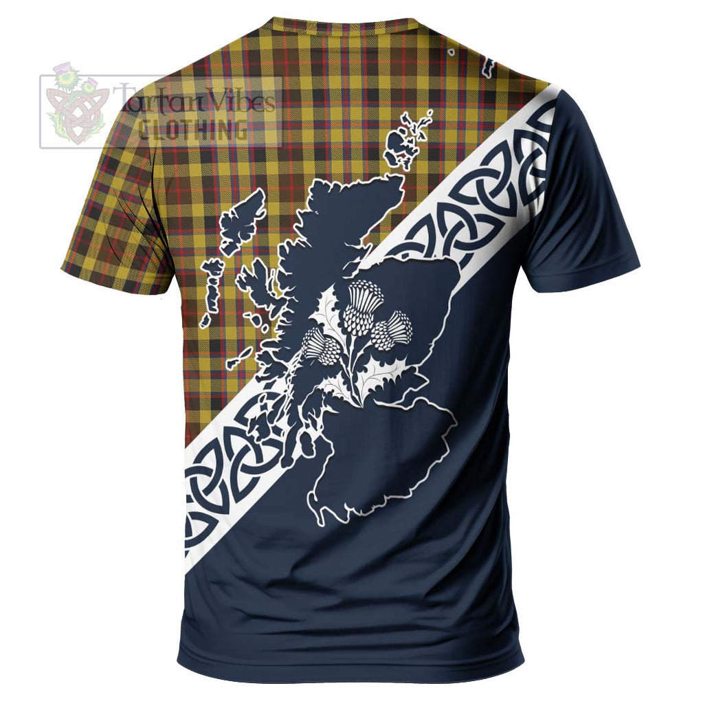 Jardine Tartan T-Shirt Featuring Thistle and Scotland Map - Tartanvibesclothing Store