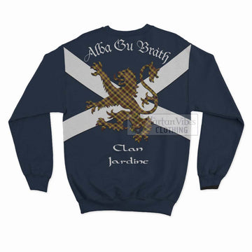 Jardine Tartan Lion Rampant Sweatshirt Proudly Display Your Heritage with Alba Gu Brath and Clan Name - Tartan Vibes Clothing