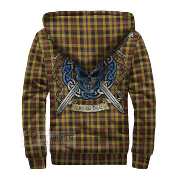 Jardine Tartan Sherpa Hoodie with Family Crest Celtic Skull Style - Tartan Vibes Clothing