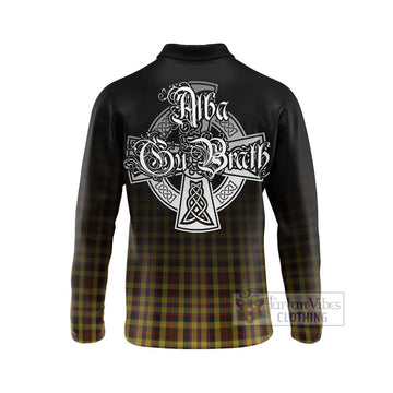 Jardine Tartan Long Sleeve Polo Shirt Featuring Alba Gu Brath Family Crest Celtic Inspired - Tartan Vibes Clothing