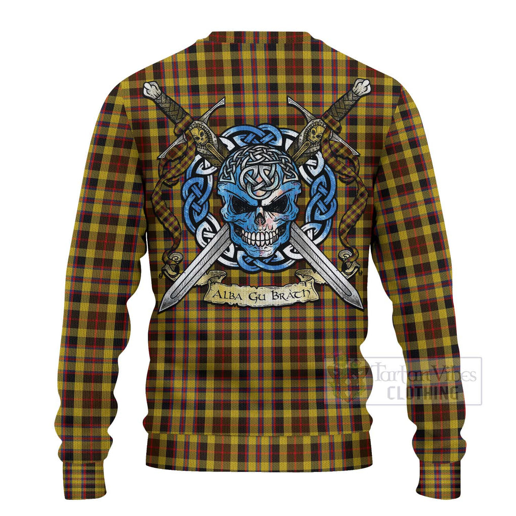 Jardine Tartan Ugly Sweater with Family Crest Celtic Skull Style - Tartan Vibes Clothing