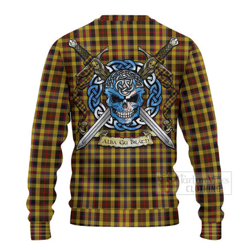 Jardine Tartan Ugly Sweater with Family Crest Celtic Skull Style - Tartan Vibes Clothing