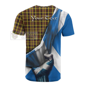 Jardine Tartan Cotton T-shirt with Family Crest Scotland Patriotic Style - Tartan Vibes Clothing