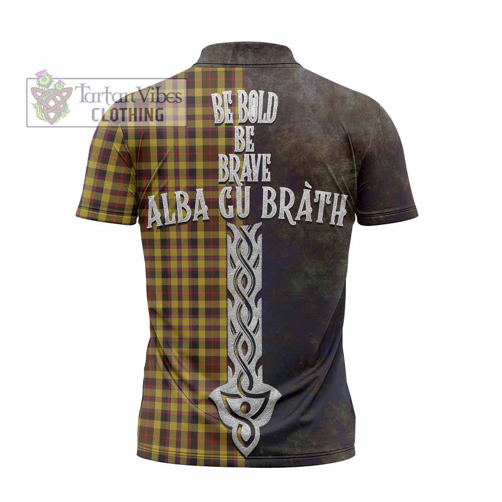 Tartan Vibes Clothing Jardine Tartan Family Crest Zipper Polo Shirt Alba Gu Brath Be Brave Lion Ancient Style