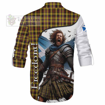 Tartan Vibes Clothing Jardine Crest Tartan Ghillie Kilt Shirt Inspired by the Freedom of Scottish Warrior