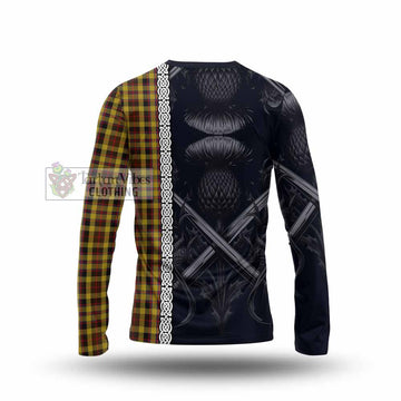 Jardine Tartan Long Sleeve T-Shirt with Family Crest Cross Sword Thistle Celtic Vibes - Tartan Vibes Clothing