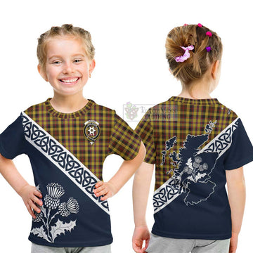 Jardine Tartan Kid T-Shirt Featuring Thistle and Scotland Map - Tartan Vibes Clothing