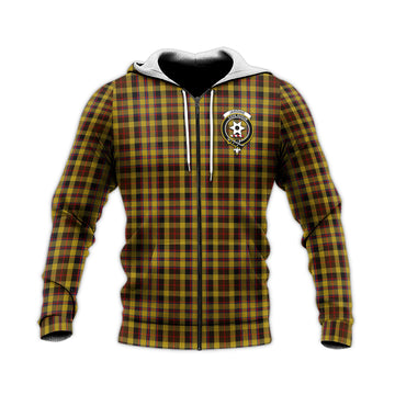 Jardine Tartan Knitted Hoodie with Family Crest