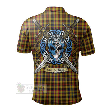 Jardine Tartan Polo Shirt with Family Crest Celtic Skull Style - Tartan Vibes Clothing