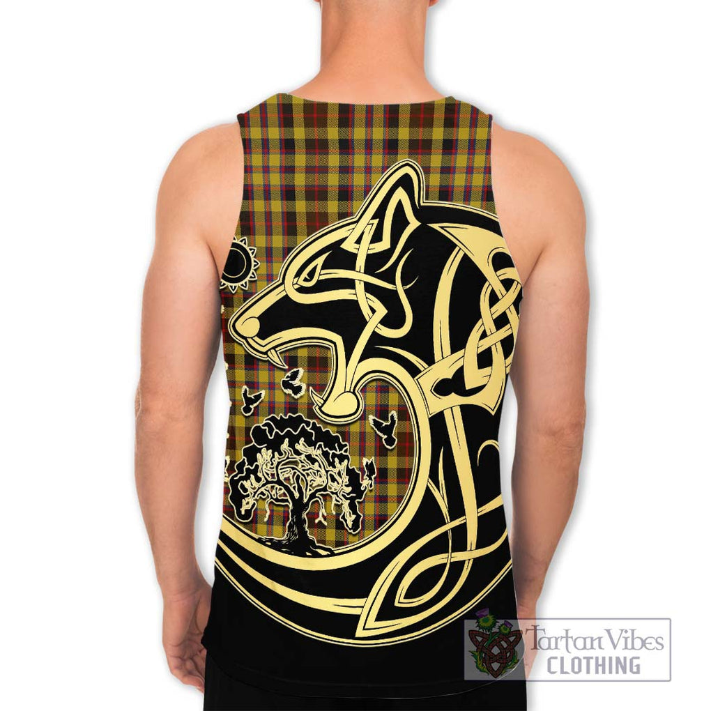 Jardine Tartan Men's Tank Top with Family Crest Celtic Wolf Style - Tartan Vibes Clothing