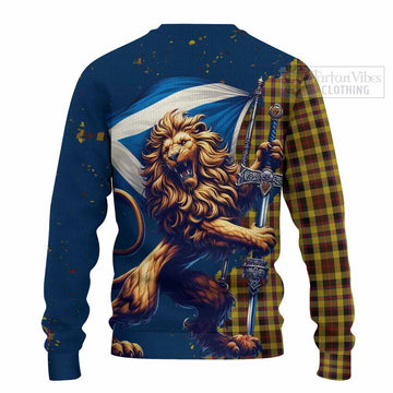 Jardine Tartan Family Crest Knitted Sweater with Scottish Majestic Lion - Tartan Vibes Clothing