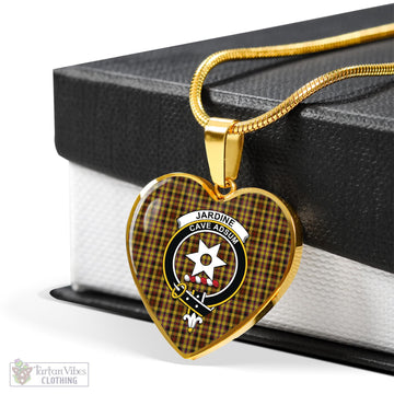 Jardine Tartan Heart Necklace with Family Crest - Tartan Vibes Clothing