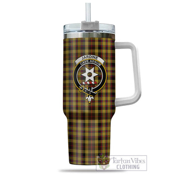 Jardine Tartan and Family Crest Tumbler with Handle