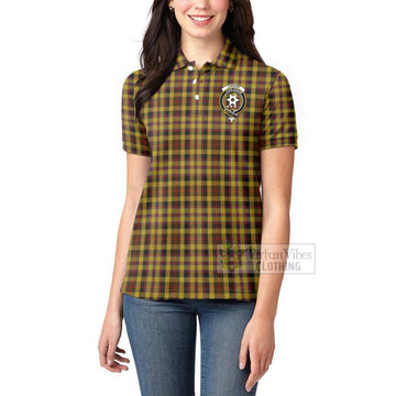Jardine Tartan Women's Polo Shirt with Family Crest and Bearded Skull Holding Bottles of Whiskey - Tartan Vibes Clothing