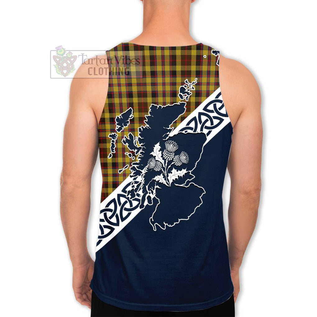 Jardine Tartan Men's Tank Top Featuring Thistle and Scotland Map - Tartan Vibes Clothing