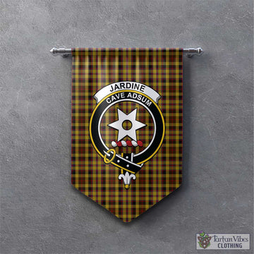 Jardine Tartan Gonfalon, Tartan Banner with Family Crest - Tartan Vibes Clothing