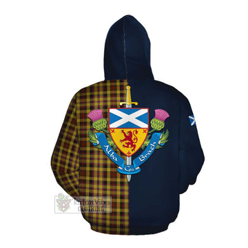 Jardine Tartan Cotton Hoodie Alba with Scottish Lion Royal Arm Half Style Pullover Hoodie - Tartan Vibes Clothing