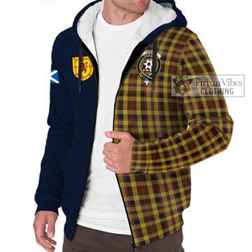 Jardine Tartan Sherpa Hoodie Alba with Scottish Lion Royal Arm Half Style - Tartan Vibes Clothing