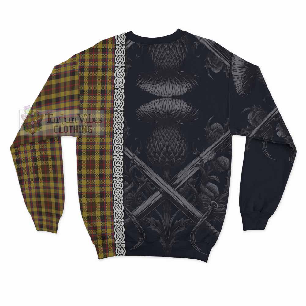 Jardine Tartan Sweatshirt with Family Crest Cross Sword Thistle Celtic Vibes - Tartan Vibes Clothing