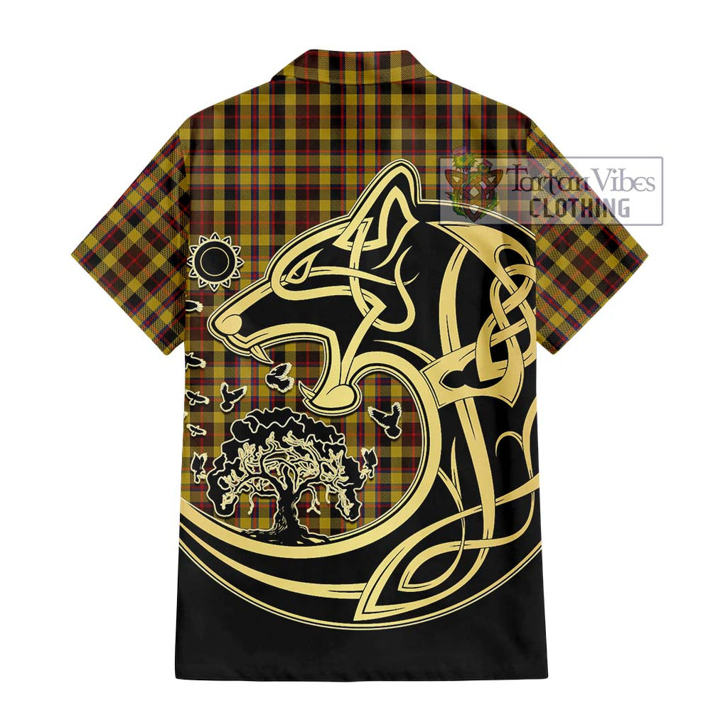 Jardine Tartan Hawaiian Shirt with Family Crest Celtic Wolf Style - Tartan Vibes Clothing