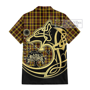 Jardine Tartan Hawaiian Shirt with Family Crest Celtic Wolf Style - Tartan Vibes Clothing
