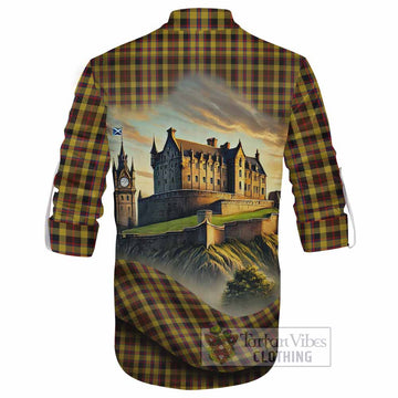 Jardine Tartan Family Crest Ghillie Kilt Shirt with Scottish Ancient Castle Style - Tartan Vibes Clothing