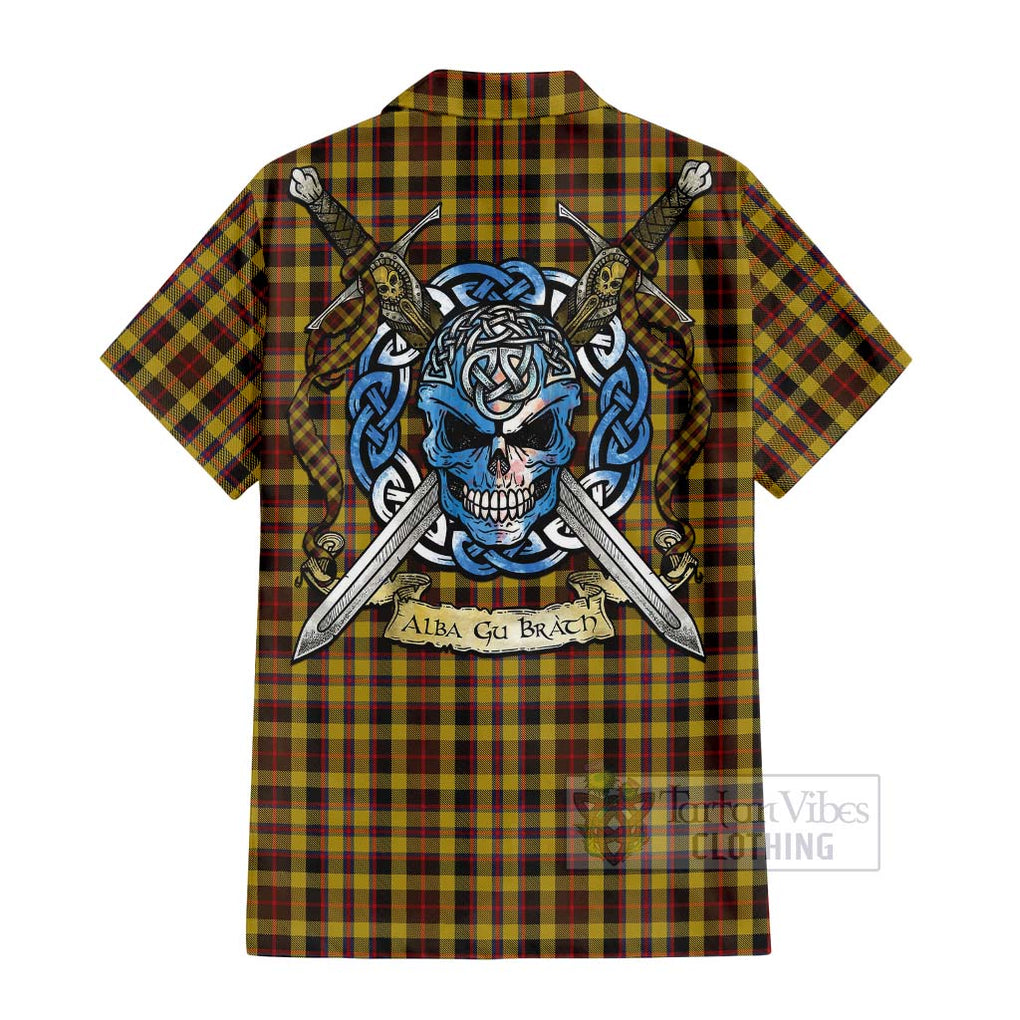 Jardine Tartan Hawaiian Shirt with Family Crest Celtic Skull Style - Tartan Vibes Clothing