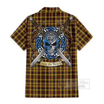 Jardine Tartan Hawaiian Shirt with Family Crest Celtic Skull Style - Tartan Vibes Clothing
