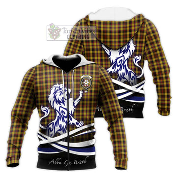 Jardine Tartan Knitted Hoodie with Alba Gu Brath Regal Lion Emblem Unisex Knitted Zip Hoodie - Tartan Vibes Clothing