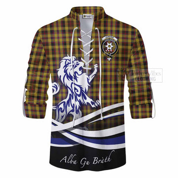 Jardine Tartan Ghillie Kilt Shirt with Alba Gu Brath Regal Lion Emblem - Tartan Vibes Clothing