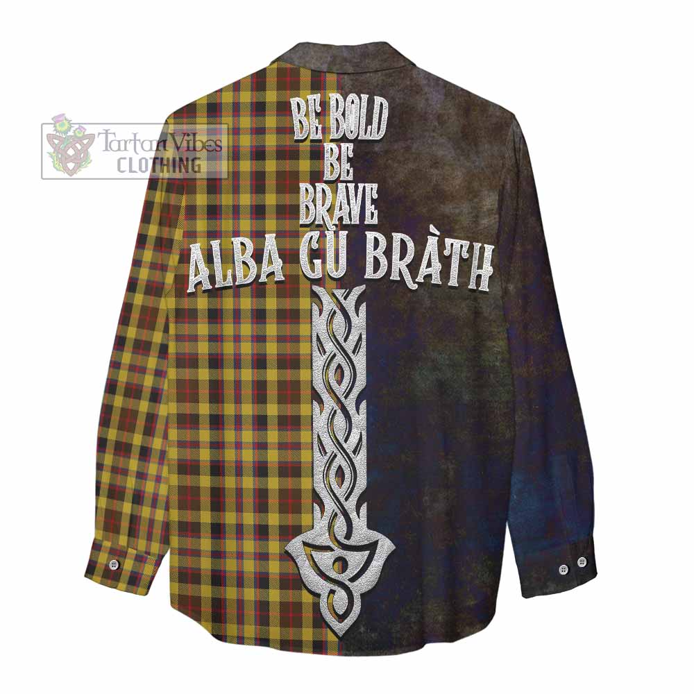 Tartan Vibes Clothing Jardine Tartan Family Crest Women's Casual Shirt Alba Gu Brath Be Brave Lion Ancient Style