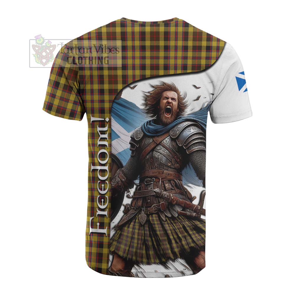 Tartan Vibes Clothing Jardine Crest Tartan Cotton T-shirt Inspired by the Freedom of Scottish Warrior
