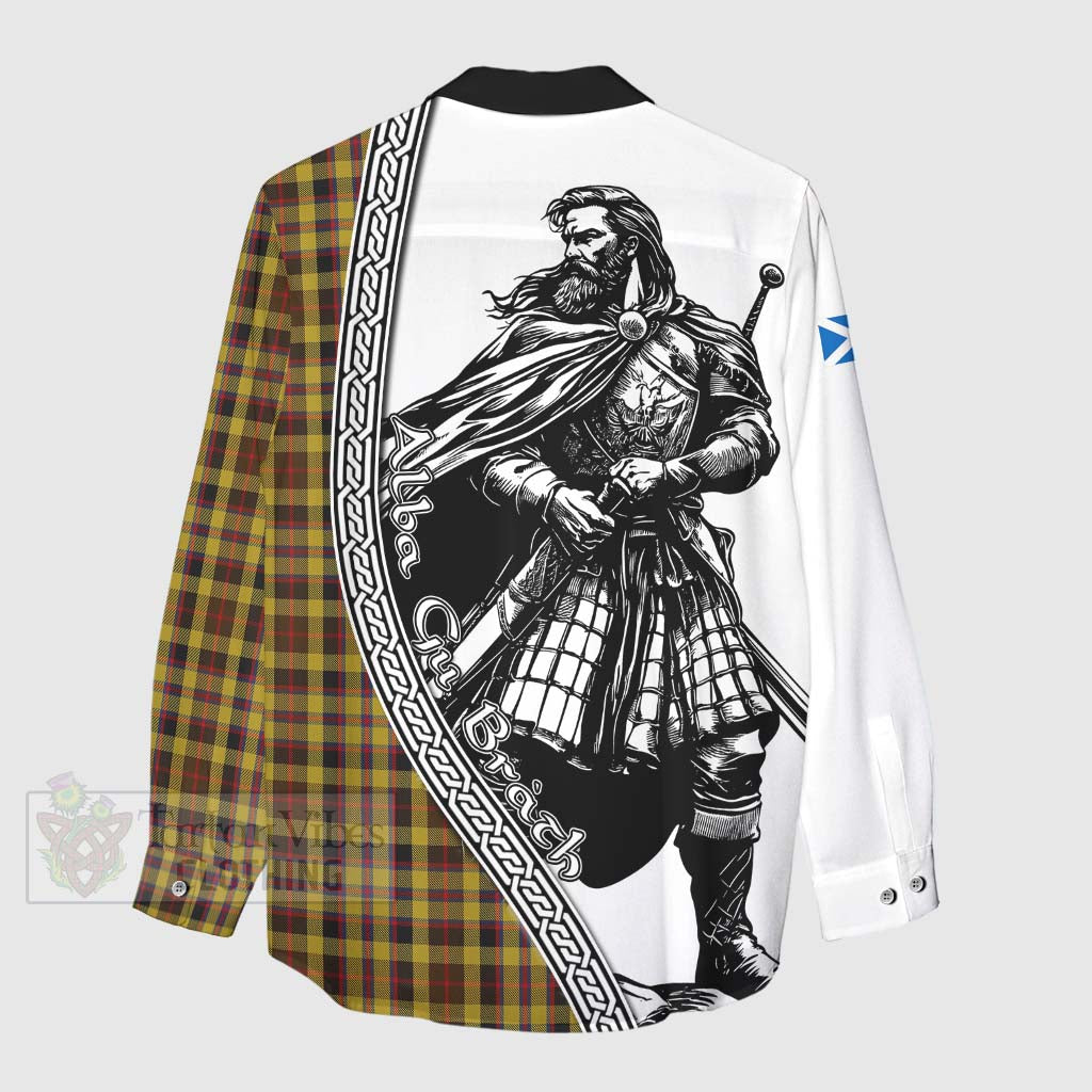 Jardine Tartan Clan Crest Women's Casual Shirt with Highlander Warrior Celtic Style - Tartan Vibes Clothing